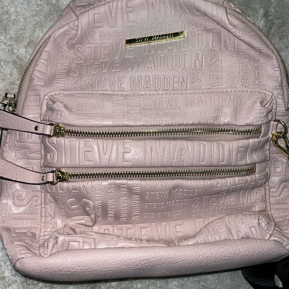 Steve Madden Blush Embossed Backpack